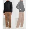 image:imageCHARTOU Women Puffer Jacket Lightweight Winter Coat Casual Full Zip Down Jacket Parka Insulated Jacket OvercoatBlack