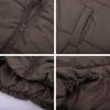 image:imageCHARTOU Women Short Cropped Puffer Jacket Parka Warm Quilted Bomber Jacket Coat Crop OvercoatBrown