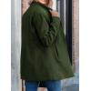 image:imageCHARTOU Women Slim Open Front Pea Coat Wool Jacket Mid Long Blazer Trench Coat Peacoat Winter Dress Coat OvercoatArmy Green
