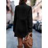 image:imageCHARTOU Women Slim Open Front Pea Coat Wool Jacket Mid Long Blazer Trench Coat Peacoat Winter Dress Coat OvercoatBlack
