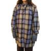 image:imageCHARTOU Women Stand Collar Plaid Cocoon Midi Overcoat Single Breast Wool Blend Trench Pea Coat with PocketsPlaid