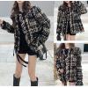 image:imageCHARTOU Women Tweed Blazer Cable Knit Casual Button Down Fringe Suit Jacket Long Sleeve Jacket OvercoatBlack