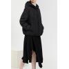 image:imageCHARTOU Women Warm Down Jacket Winter Parka Coat Thicken Puffer Jacket Quilted Hooded Full Zip Outdoor OvercoatBlack