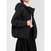 image:imageCHARTOU Women Warm Down Jacket Winter Parka Coat Thicken Puffer Jacket Quilted Hooded Full Zip Outdoor OvercoatBlack