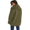 image:imageCHARTOU Women Winter Faux Fur Coat Fuzzy Sherpa Fleece Jacket Open Front Teddy Bear Coat Overcoat XXLargeArmy green