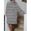 image:imageCHARTOU Women Winter Furry Faux Fur Coat Long Puffer Jacket Long Sleeve Open Front Cardigan OvercoatGrey