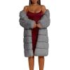 image:imageCHARTOU Women Winter Furry Faux Fur Coat Long Puffer Jacket Long Sleeve Open Front Cardigan OvercoatGrey