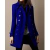 image:imageCHARTOU Women Winter Slim Double Breasted Wool Coat Jacket Peacoat Woolen Overcoat Blazers Mid Long Trench CoatBlue
