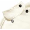 image:imageCHARTOU Women Wool Blend Crop Pea Coat Winter Casual Loose Notched Lapel Short Jacket OutwearWhite