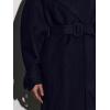 image:imageCHARTOU Women Wool Blend Long Pea Coat Winter Oversized Notch Lapel Warm Trench Overcoat with BeltBlack