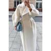 image:imageCHARTOU Womens Elegant Lapel Collar PrincessCore DoubleBreasted Wool Blend Trench OvercoatWhite