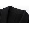image:imageCHARTOU Womens Elegant Notched Collar Double Breasted Wool Blend Pea Coat OvercoatBlack