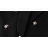 image:imageCHARTOU Womens Elegant Notched Collar Double Breasted Wool Blend Pea Coat OvercoatBlack