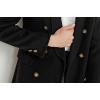 image:imageCHARTOU Womens Elegant Notched Collar Double Breasted Wool Blend Pea Coat OvercoatBlack