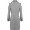 image:imageCHARTOU Womens Elegant Tailored Collar DoubleBreasted Woolen Midi Long OvercoatGrey