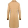 image:imageCHARTOU Womens Elegant Tailored Collar DoubleBreasted Woolen Midi Long OvercoatKhaki