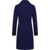 image:imageCHARTOU Womens Elegant Tailored Collar DoubleBreasted Woolen Midi Long OvercoatNavy