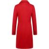 image:imageCHARTOU Womens Elegant Tailored Collar DoubleBreasted Woolen Midi Long OvercoatRed