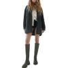 image:imageCHARTOU Womens Insulated Padded Quilted Button Down Shirt Jacket Overcoat with PocketBlack