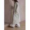 image:imageCHARTOU Womens Long Trench Coat Fall Notch Lapel Oversized Jacket Windproof Overcoat with PocketsBean Green