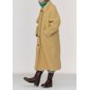 image:imageCHARTOU Womens Long Wool Coats Winter Thick Single Breasted Overcoat Back Slit Lapel Trench PeacoatWheat Yellow