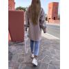 image:imageCHARTOU Womens Oversized Wool Blend Tailored Collar Double Breasted Trench Coat OvercoatApricot