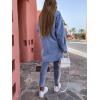 image:imageCHARTOU Womens Oversized Wool Blend Tailored Collar Double Breasted Trench Coat OvercoatBlue