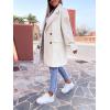 image:imageCHARTOU Womens Oversized Wool Blend Tailored Collar Double Breasted Trench Coat OvercoatWhite