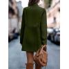 image:imageCHARTOU Womens Winter Mid Long Tweed Trench Coat Slim Cinched Waist Peacoat Notched Lapel Overcoat FallArmy Green