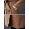 image:imageCHARTOU Womens Wool Blend Trench Coat Notched Lapel Double Breasted Wrap Overcoat with BeltDusty Pink