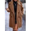 image:imageFuzzy Sherpa Fleece Jacket Women Winter Coat Lapel Warm Trench Coat Teddy Button Down Sherpa CoatCaramel