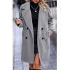 image:imageFuzzy Sherpa Fleece Jacket Women Winter Coat Lapel Warm Trench Coat Teddy Button Down Sherpa CoatLight Grey