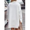 image:imageFuzzy Sherpa Fleece Jacket Women Winter Coat Lapel Warm Trench Coat Teddy Button Down Sherpa CoatWhite