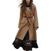 image:imageCHARTOU Long Wool Coat for Women Winter Elegant Double Breast Trench Pea Coat OvercoatsCamel