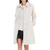 image:imageCHARTOU Slim Wool Coat for Women Trenchcoat Peacoat Woolen Trench Coat Long Winter Coat Single Breasted OvercoatOffwhite
