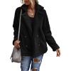 image:imageCHARTOU Women Oversized Fluffy Sherpa Fleece Jacket Teddy Bear Coat Winter Warm Faux Shearling OvercoatBlack