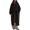 image:imageCHARTOU Womens Long Trench Coat Fall Notch Lapel Oversized Jacket Windproof Overcoat with PocketsArmy