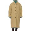image:imageCHARTOU Womens Long Wool Coats Winter Thick Single Breasted Overcoat Back Slit Lapel Trench PeacoatWheat Yellow