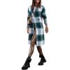 image:imageCHARTOU Womens Plaid Wool Blend Double Breasted Midi Long Trench Coat OvercoatGreen