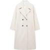 image:imageCHARTOU Womens Winter Double Breasted Tweed Pea Coat Trench Oversized Notch Lapel Long Jacket Overcoat WarmApricot
