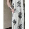 image:imageCHARTOU Boho Tribal Halter Dress for Women Cotton Linen Sleeveless Long Beach Dress with PocketsBeige