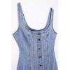 image:imageCHARTOU Denim Dress for Women Sleeveless Button Down Bodycon Long Jean DressBlue