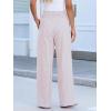 image:imageCHARTOU Flowy Striped Linen Pants Women High Rise Smock Elastic Waist Summer Beach Vacation Palazzo PantsPink