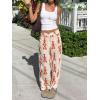 image:imageCHARTOU Lobster Wide Leg Pants Woman Summer Cotton Linen Pants Palazzo Beach Trouser Spring Vacation OutfitsOrange