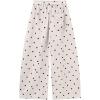 image:imageCHARTOU Polka Dot Wide Leg Barrel Pants for Women Baggy Palazzo Pant Drawstring High Waist Cotton Linen Lounge PantsBeige