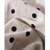 image:imageCHARTOU Wide Leg Pants Women Polka Dot Palazzo Pants Elastic Waist Casual Cropped Trousers with PocketsBeige