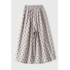image:imageCHARTOU Wide Leg Pants Women Polka Dot Palazzo Pants Elastic Waist Casual Cropped Trousers with PocketsBeige