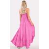 image:imageCHARTOU Women Boho Long Flowy Dress Casual Tiered Maxi Dress Spaghetti Strap Sleeveless Dress Beach Swing SundressRosy