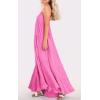image:imageCHARTOU Women Boho Long Flowy Dress Casual Tiered Maxi Dress Spaghetti Strap Sleeveless Dress Beach Swing SundressRosy