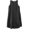 image:imageCHARTOU Women Causal Loose Fit Dresses Summer Cotton Linen HiLow Sleeveless Tank DressBlack
